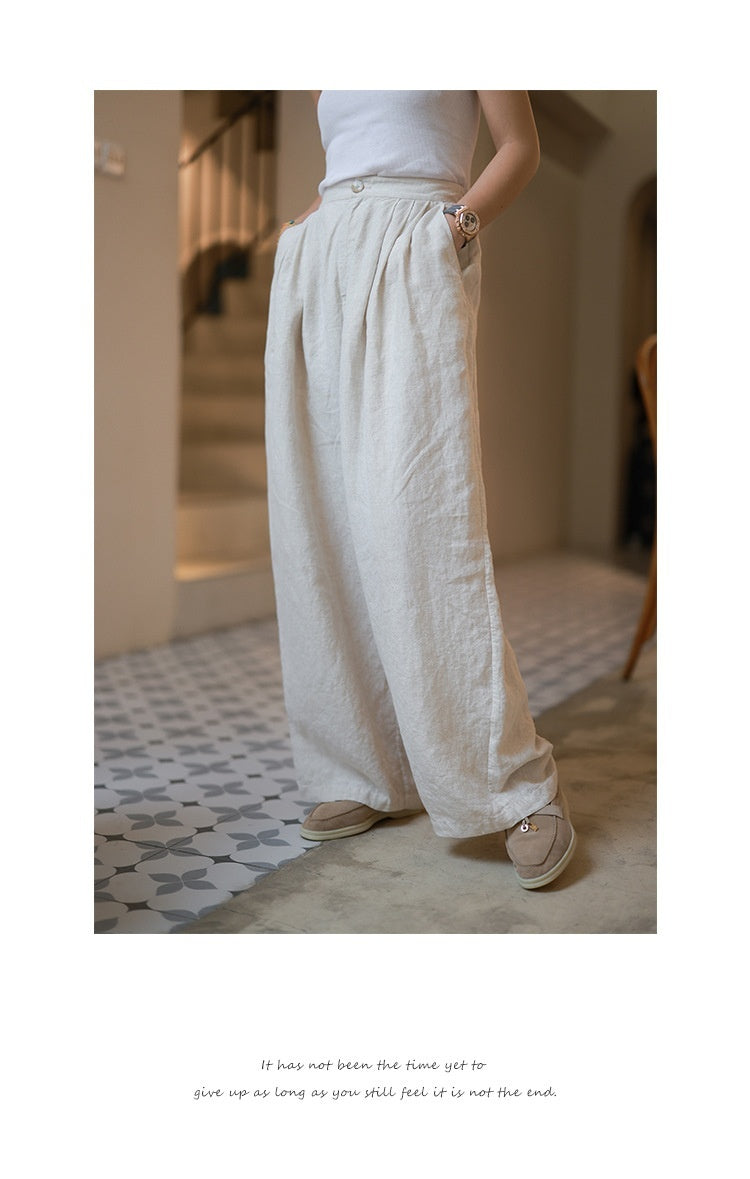 Pantalon Long en Lin 100 % Naturel
