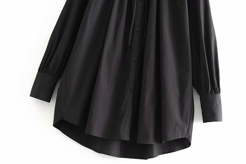 Blouse Romantique à Col Froncé et Manches Bouffantes